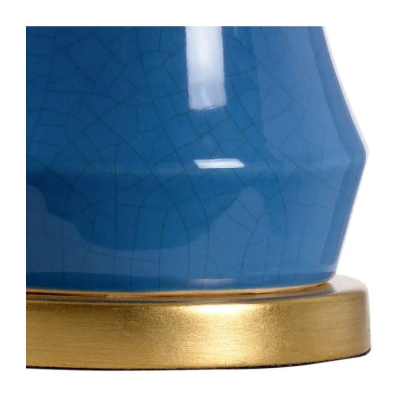 Bel Air Crackle Glazed Ceramic Table Lamp - LOOMLAN - Chelsea House - Table Lamps