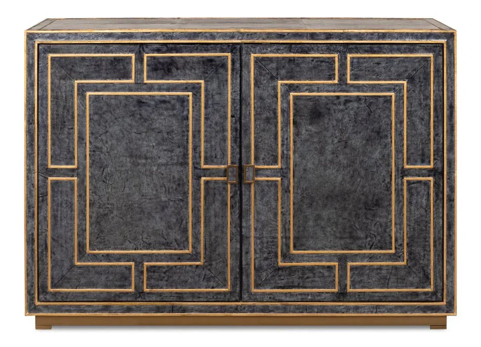 Bel Aire Leather Black Buffet - LOOMLAN - Sarreid - Buffets