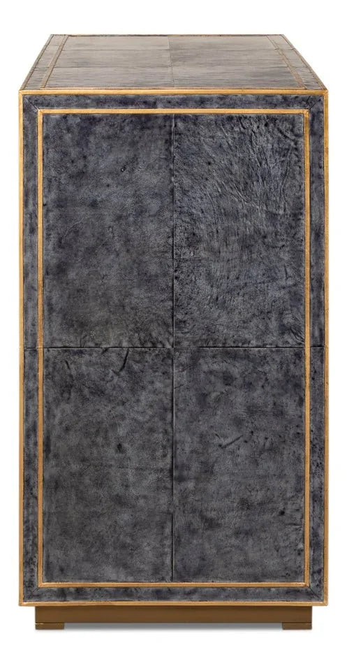 Bel Aire Leather Black Buffet - LOOMLAN - Sarreid - Buffets