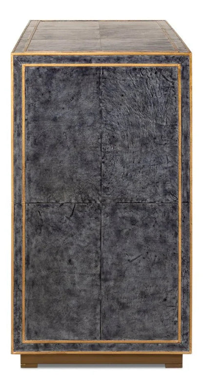 Bel Aire Leather Black Buffet - LOOMLAN - Sarreid - Buffets