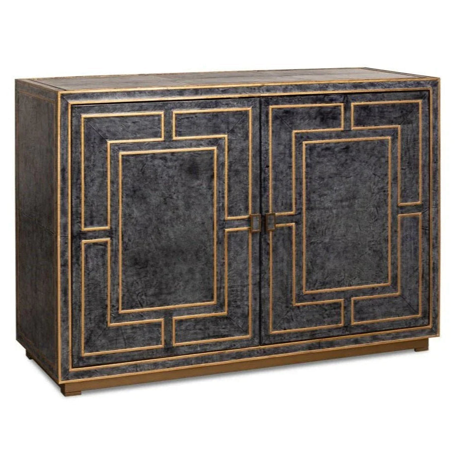 Bel Aire Leather Black Buffet - LOOMLAN - Sarreid - Buffets