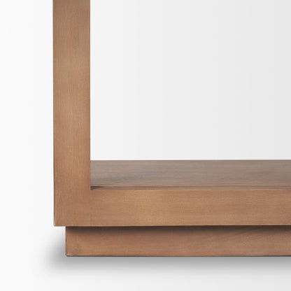 Bela Brown Wood Arched Shelving Unit-Etageres-Mercana-LOOMLAN