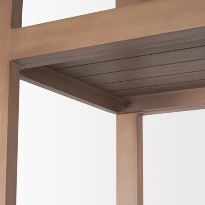 Bela Brown Wood Arched Shelving Unit-Etageres-Mercana-LOOMLAN