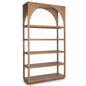 Bela Brown Wood Arched Shelving Unit-Etageres-Mercana-LOOMLAN