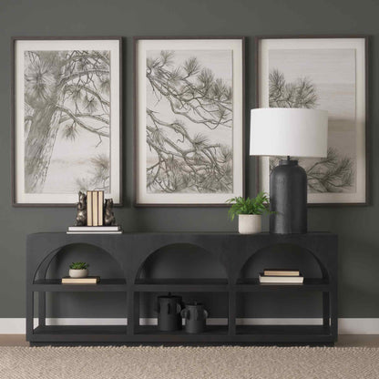 Bela Matte Black Arched Console Table