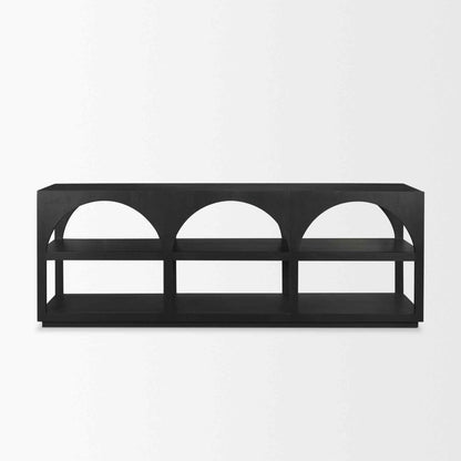 Bela Matte Black Arched Console Table
