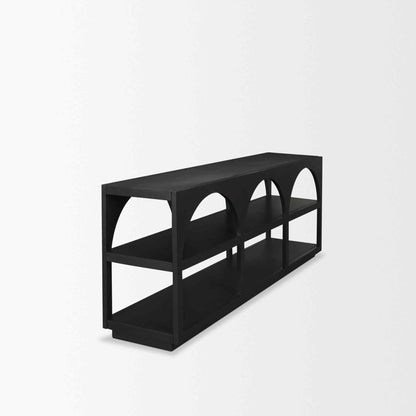 Bela Matte Black Arched Console Table