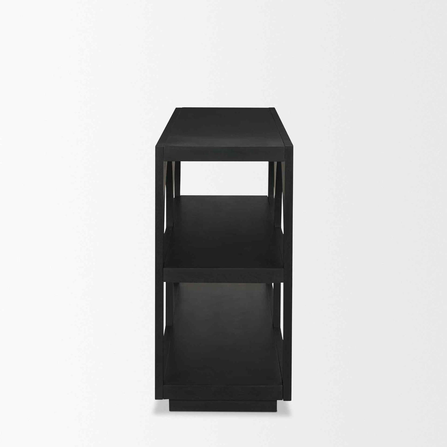 Bela Wooden Matte Black Console Table