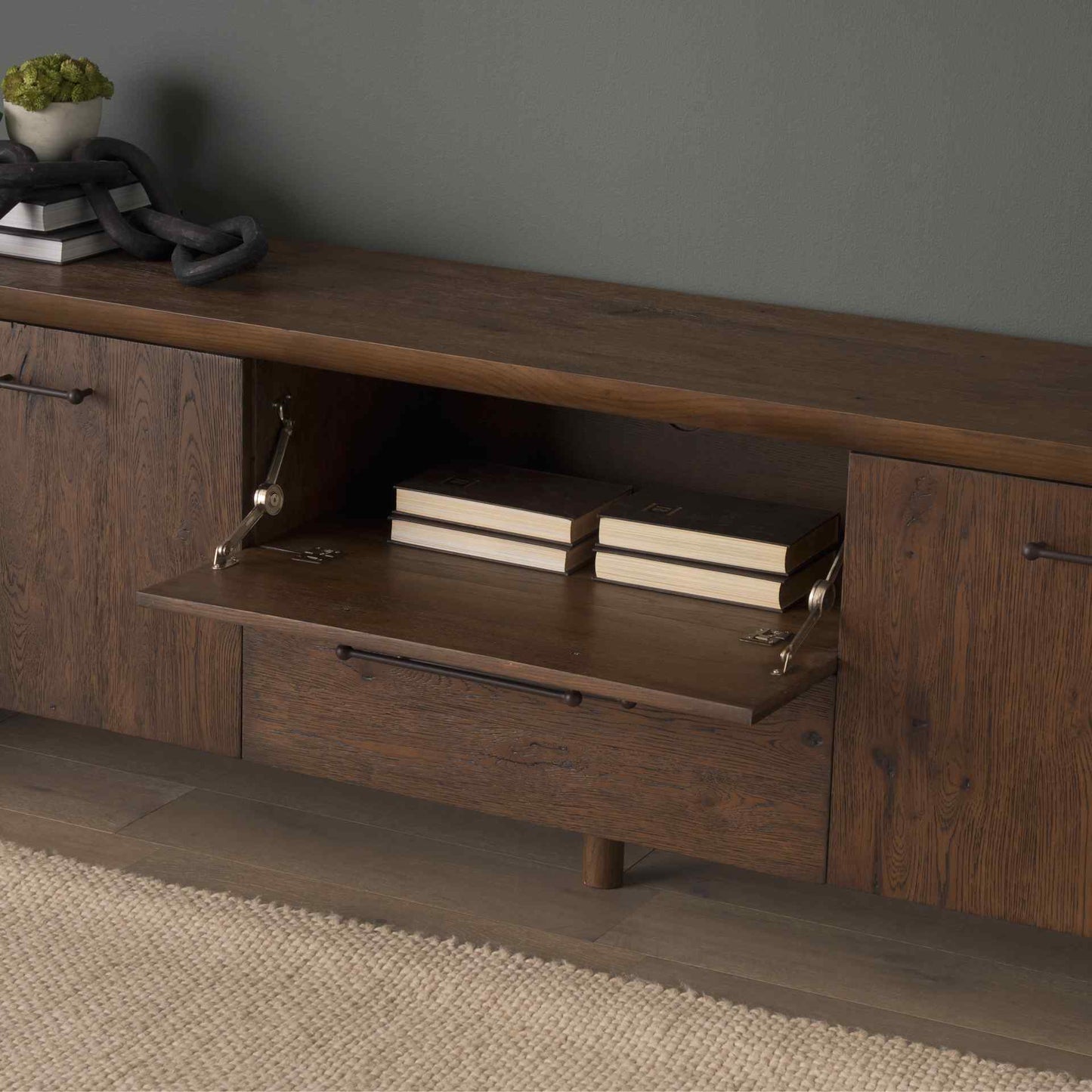 Belford Four Doors Wooden Media Console