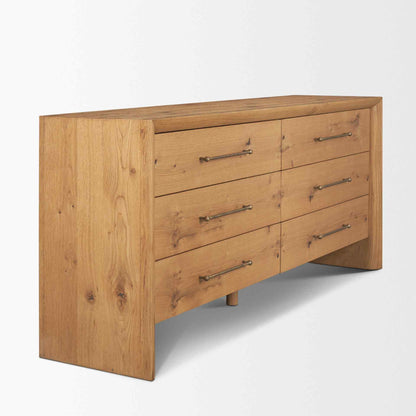 Belford Six Drawers Wood Dresser