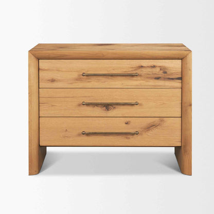 Belford Three Drawers Wooden Nightstand