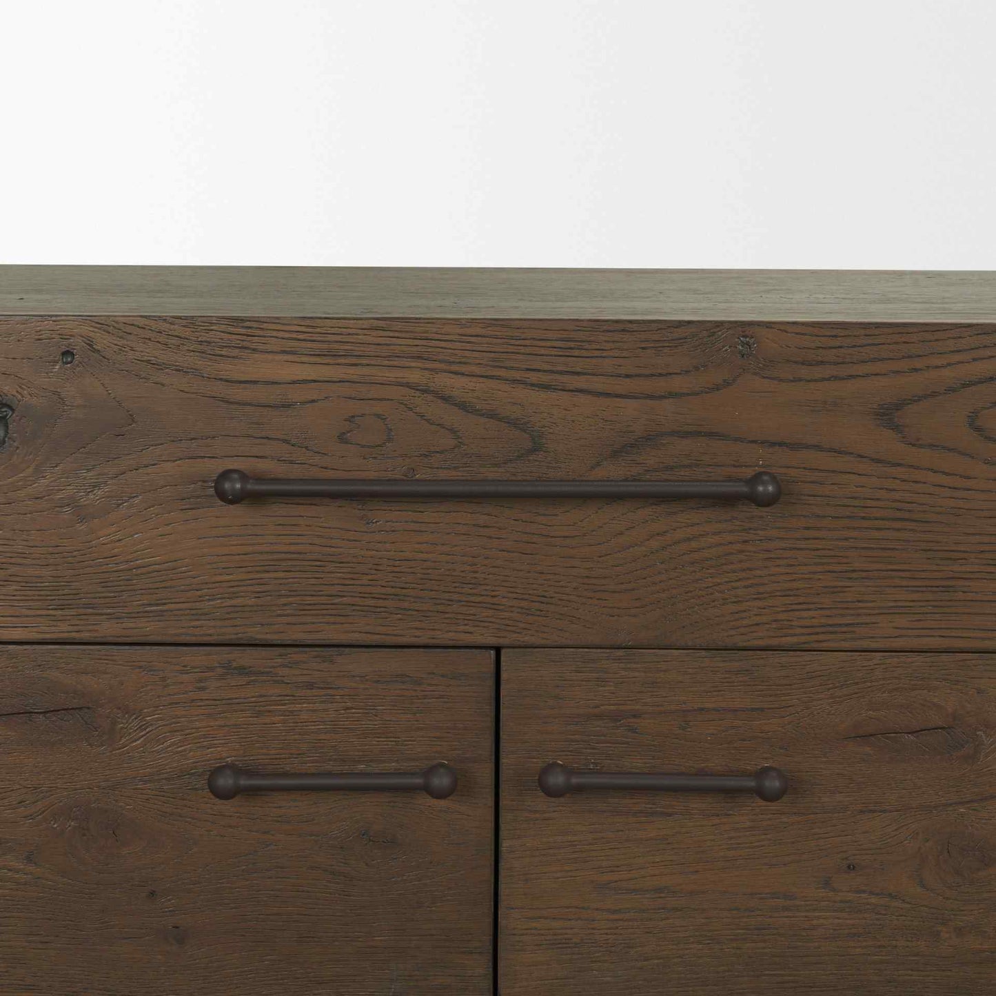 Belford Two Doors Wooden Brown Shelving Unit