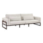Belinda Sofa - Rhapsody Greige Leather Piping - LOOMLAN - SUNPAN - Sofas & Loveseats