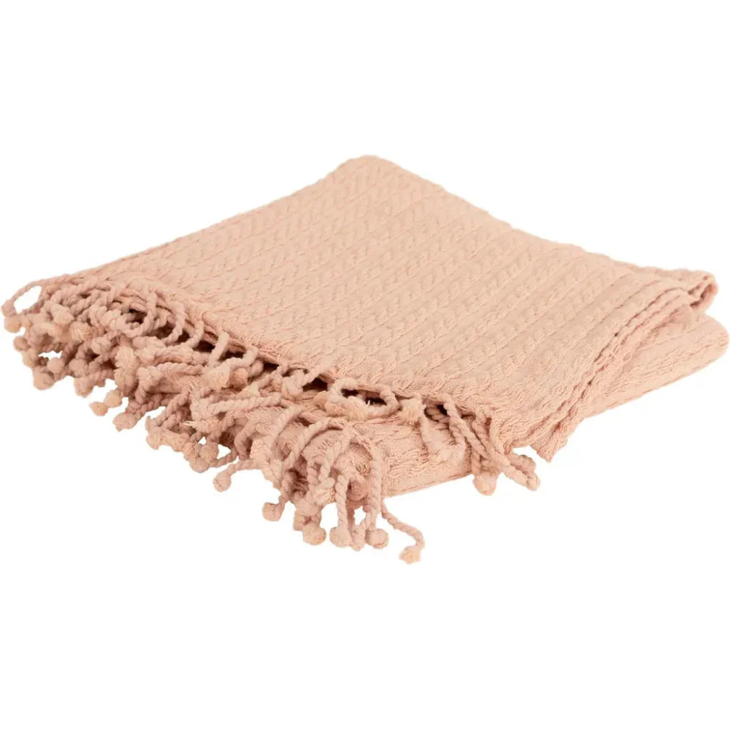 Bella Cotton Knit Throw Blanket - LOOMLAN - LOOMLAN - Throw Blankets