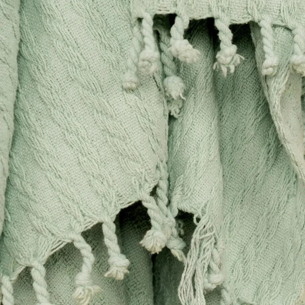 Bella Cotton Knit Throw Blanket - LOOMLAN - LOOMLAN - Throw Blankets