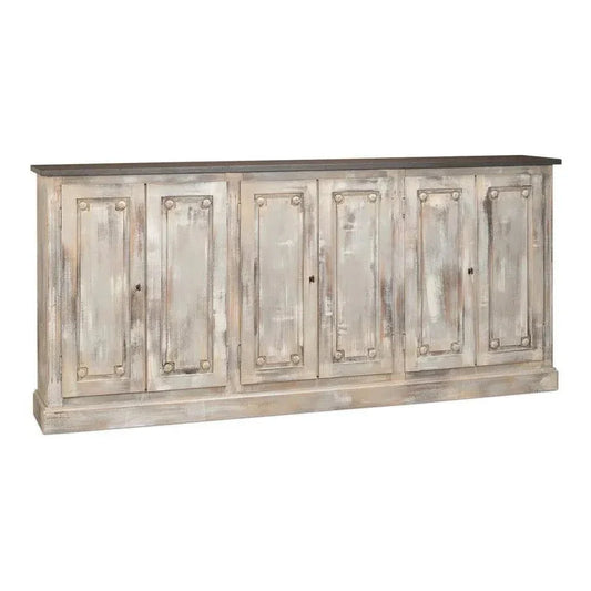 Bellagio Sideboard 96" Grey Oak Stn Grey - LOOMLAN - Sarreid - Sideboards