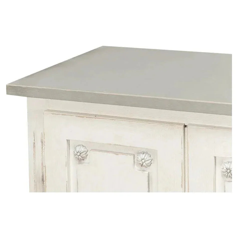 Bellagio Sideboard 96" White Grey - LOOMLAN - Sarreid - Sideboards