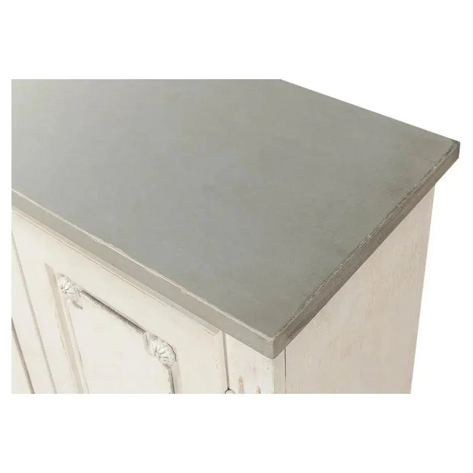 Bellagio Sideboard 96" White Grey - LOOMLAN - Sarreid - Sideboards