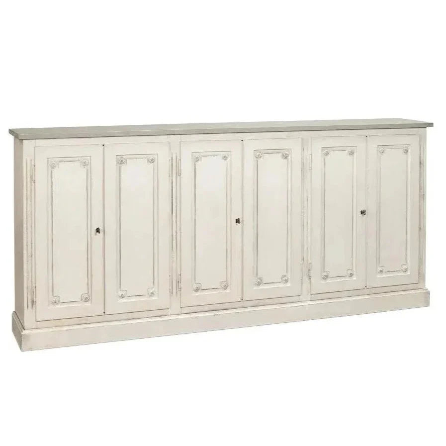 Bellagio Sideboard 96" White Grey - LOOMLAN - Sarreid - Sideboards