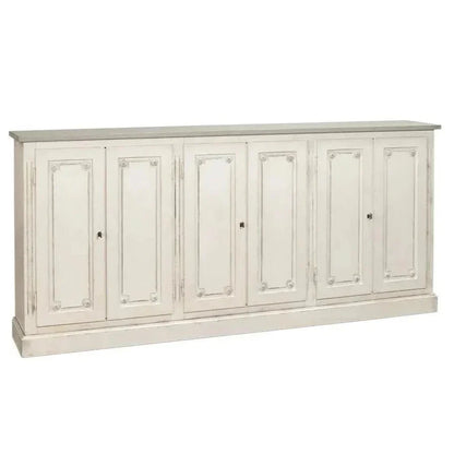 Bellagio Sideboard 96" White Grey - LOOMLAN - Sarreid - Sideboards