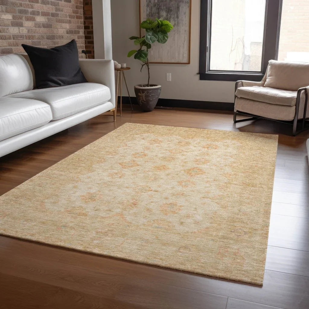 Bellandria Brown Washable Indoor - Outdoor Rug - LOOMLAN - LOOMLAN Rugs - Outdoor Rugs