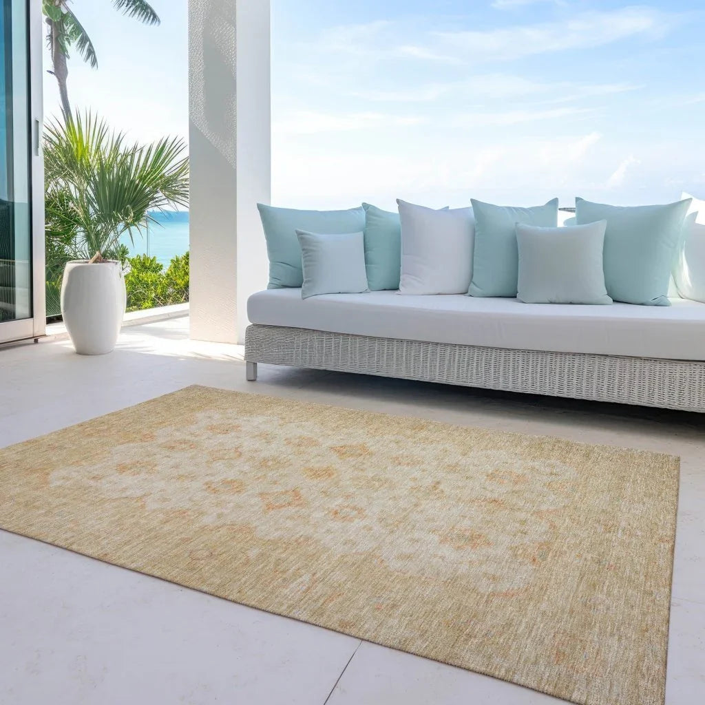 Bellandria Brown Washable Indoor - Outdoor Rug - LOOMLAN - LOOMLAN Rugs - Outdoor Rugs