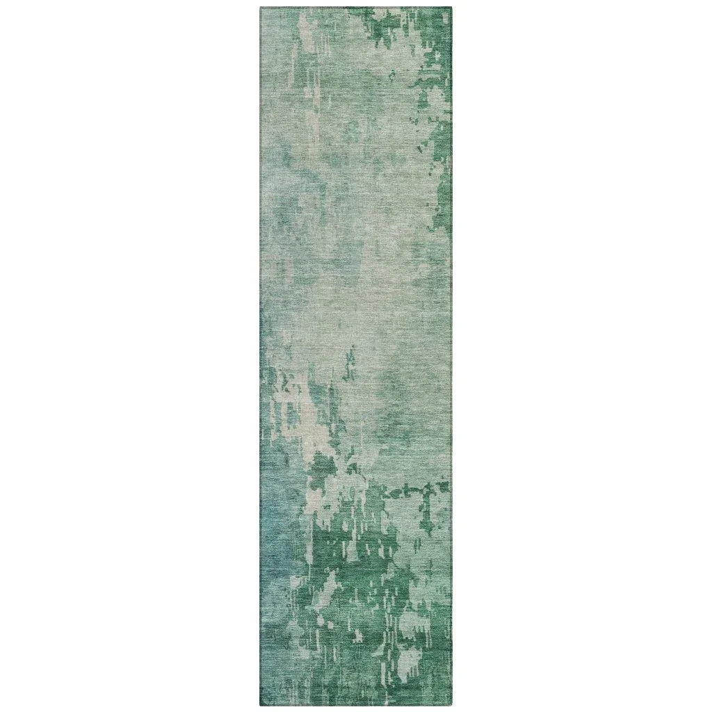 Bellatrix Green Washable Indoor - Outdoor Rug - LOOMLAN - LOOMLAN Rugs - Outdoor Rugs