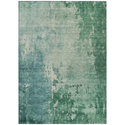 Bellatrix Green Washable Indoor - Outdoor Rug - LOOMLAN - LOOMLAN Rugs - Outdoor Rugs
