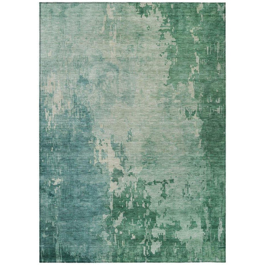 Bellatrix Green Washable Indoor - Outdoor Rug - LOOMLAN - LOOMLAN Rugs - Outdoor Rugs