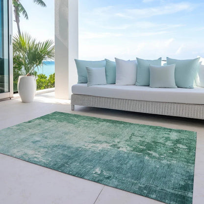Bellatrix Green Washable Indoor - Outdoor Rug - LOOMLAN - LOOMLAN Rugs - Outdoor Rugs