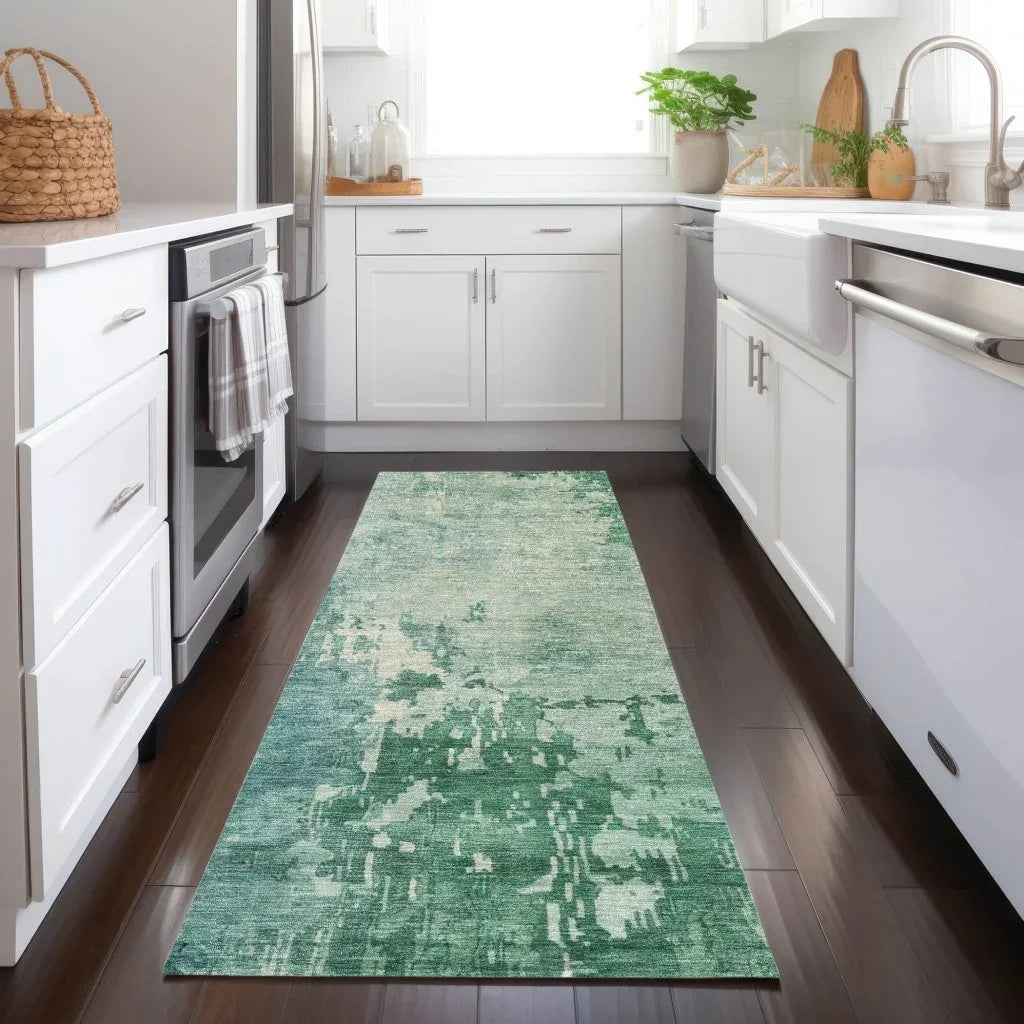 Bellatrix Green Washable Indoor - Outdoor Rug - LOOMLAN - LOOMLAN Rugs - Outdoor Rugs