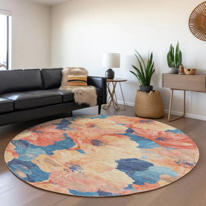 Bellavor Orange Washable Indoor - Outdoor Rug - LOOMLAN - LOOMLAN Rugs - Outdoor Rugs