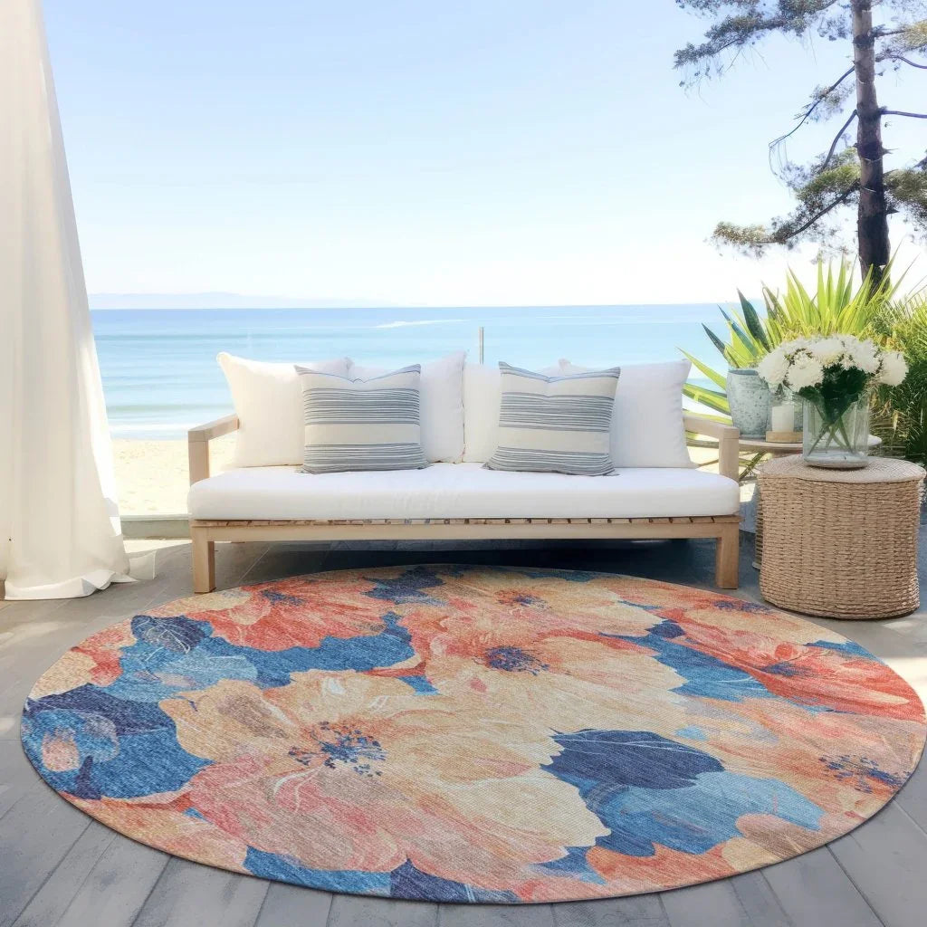 Bellavor Orange Washable Indoor - Outdoor Rug - LOOMLAN - LOOMLAN Rugs - Outdoor Rugs