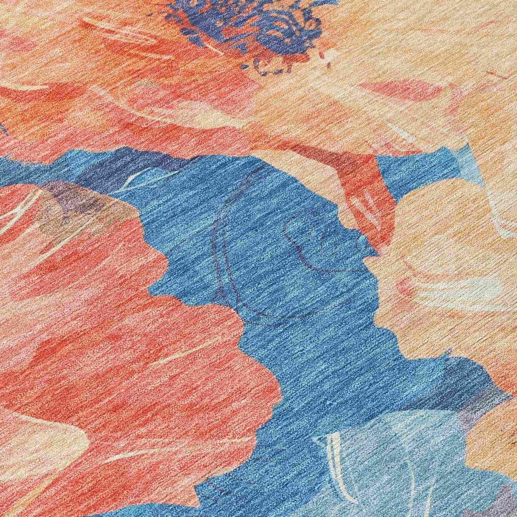 Bellavor Orange Washable Indoor - Outdoor Rug - LOOMLAN - LOOMLAN Rugs - Outdoor Rugs