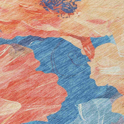 Bellavor Orange Washable Indoor - Outdoor Rug - LOOMLAN - LOOMLAN Rugs - Outdoor Rugs