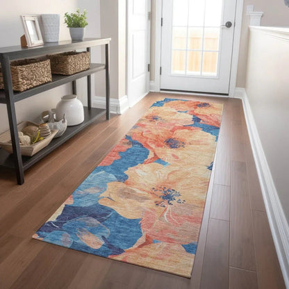 Bellavor Orange Washable Indoor - Outdoor Rug - LOOMLAN - LOOMLAN Rugs - Outdoor Rugs