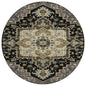 Bellaya Black Washable Indoor-Outdoor Rug-Outdoor Rugs-LOOMLAN Rugs-8' x 8'-LOOMLAN