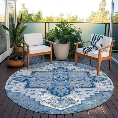 Bellaya Blue Washable Indoor-Outdoor Rug-Outdoor Rugs-LOOMLAN Rugs-LOOMLAN