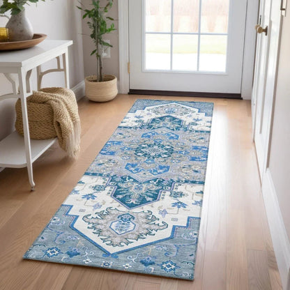 Bellaya Blue Washable Indoor-Outdoor Rug-Outdoor Rugs-LOOMLAN Rugs-LOOMLAN