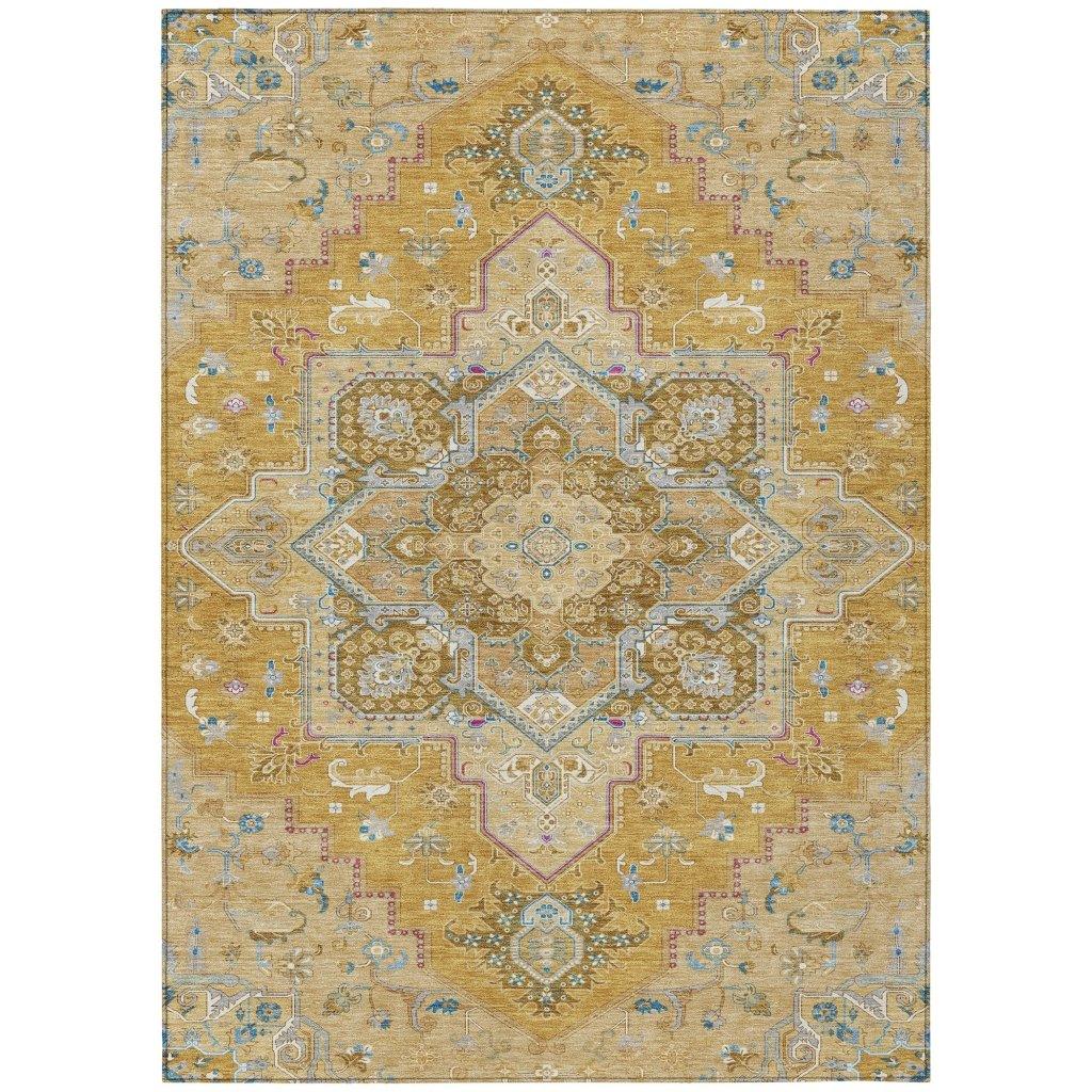 Bellaya Gold Washable Indoor-Outdoor Rug-Outdoor Rugs-LOOMLAN Rugs-2'6" x 3'10"-LOOMLAN