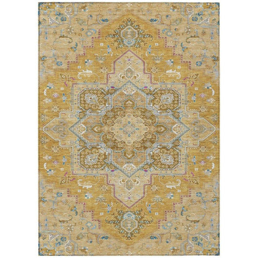 Bellaya Gold Washable Indoor-Outdoor Rug-Outdoor Rugs-LOOMLAN Rugs-2'6" x 3'10"-LOOMLAN