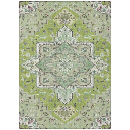 Bellaya Green Washable Indoor-Outdoor Rug-Outdoor Rugs-LOOMLAN Rugs-2'6" x 3'10"-LOOMLAN