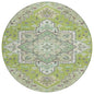 Bellaya Green Washable Indoor-Outdoor Rug-Outdoor Rugs-LOOMLAN Rugs-8' x 8'-LOOMLAN