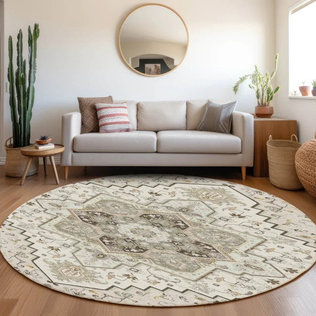 Bellaya Ivory Washable Indoor-Outdoor Rug-Outdoor Rugs-LOOMLAN Rugs-LOOMLAN