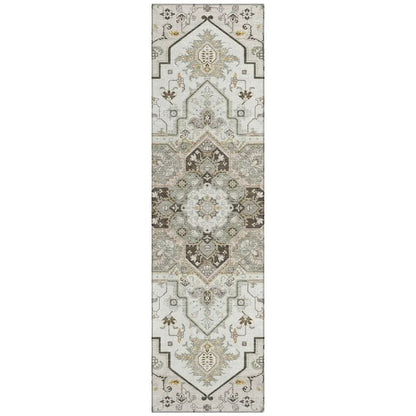 Bellaya Ivory Washable Indoor-Outdoor Rug-Outdoor Rugs-LOOMLAN Rugs-2'3" x 7'6"-LOOMLAN