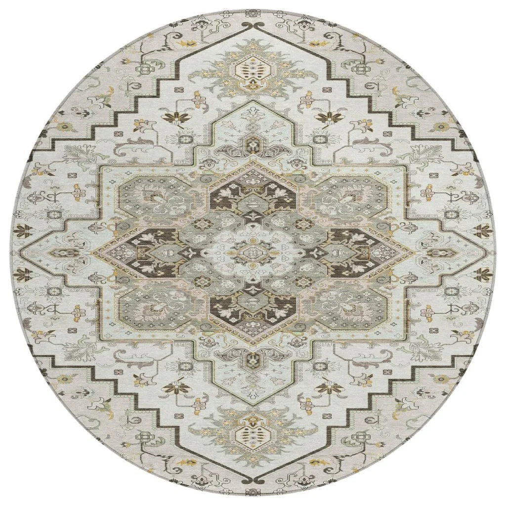 Bellaya Ivory Washable Indoor-Outdoor Rug-Outdoor Rugs-LOOMLAN Rugs-8' x 8'-LOOMLAN