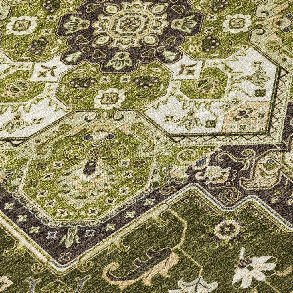 Bellaya Olive Washable Indoor-Outdoor Rug-Outdoor Rugs-LOOMLAN Rugs-LOOMLAN