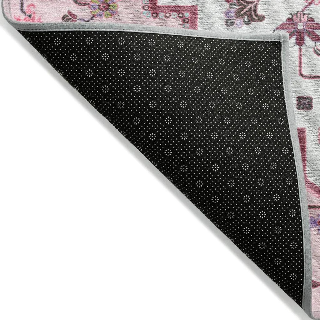 Bellaya Pink Washable Indoor-Outdoor Rug-Outdoor Rugs-LOOMLAN Rugs-LOOMLAN