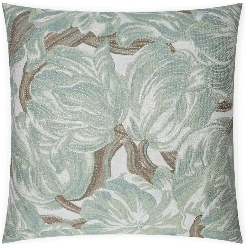 Belle Ame Spearmint Floral Mist Large Throw Pillow - LOOMLAN - D.V. Kap - Throw Pillows