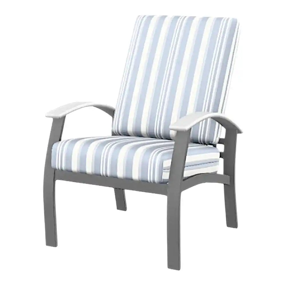 Belle Isle Cushion Arm Chair Marine Grade Polymer Arms-Outdoor Accent Chairs-Telescope-LOOMLAN